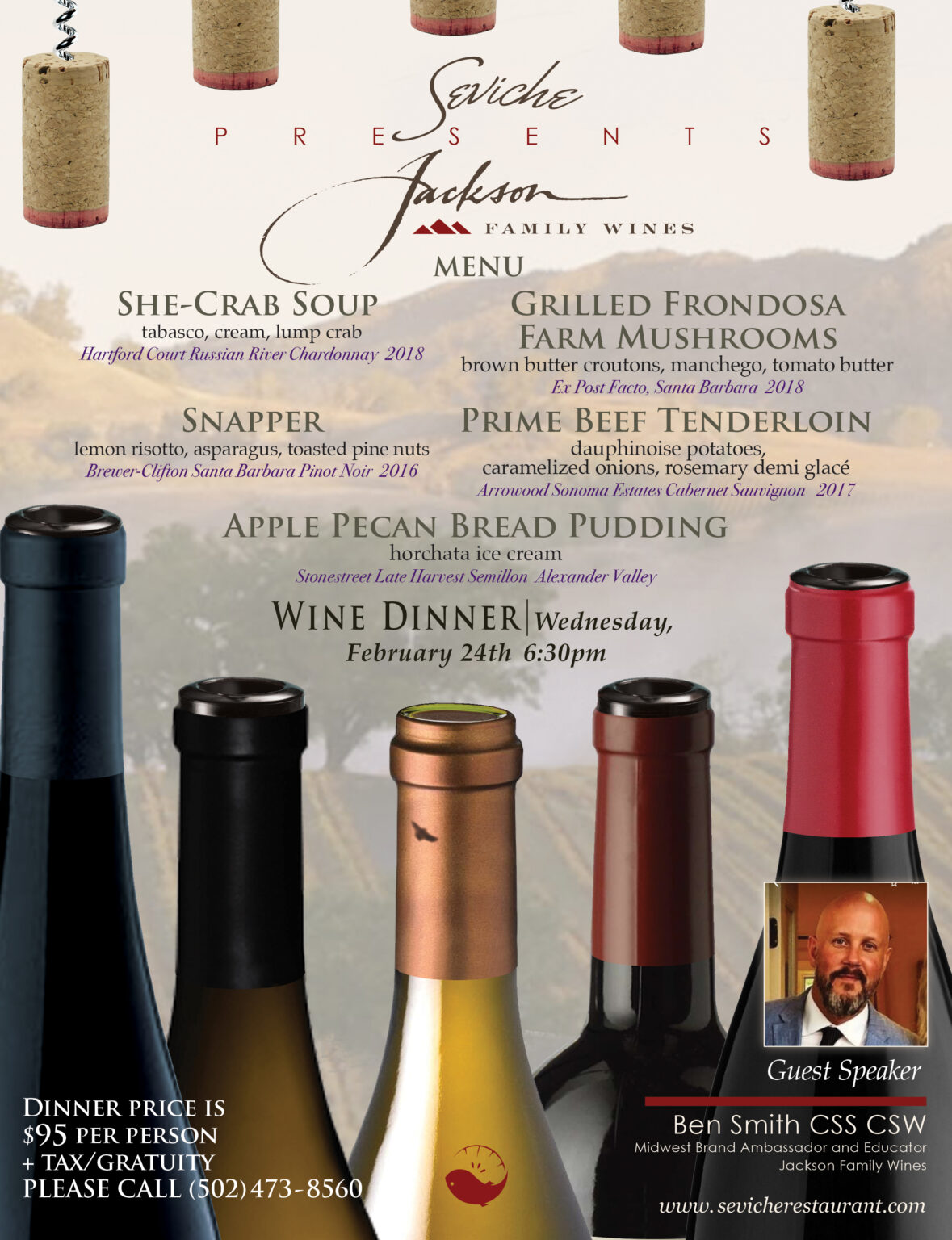 Jackson Family Wines Dinner Seviche